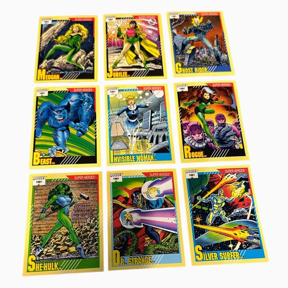 1991 Impel Marvel Series 2 Trading Cards #37-45 - Collectible